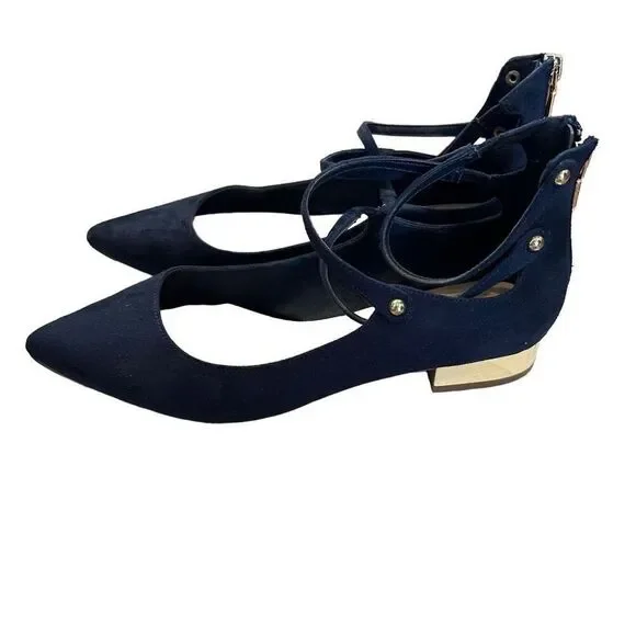 Aldo Marieta navy and gold ballet flats- size 8.5 - Picture 6 of 7